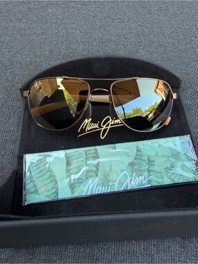 New⭐️Maui Jim Guardrails Gloss Metallic Copper Frame Bronze HDL PolarizedPlus2